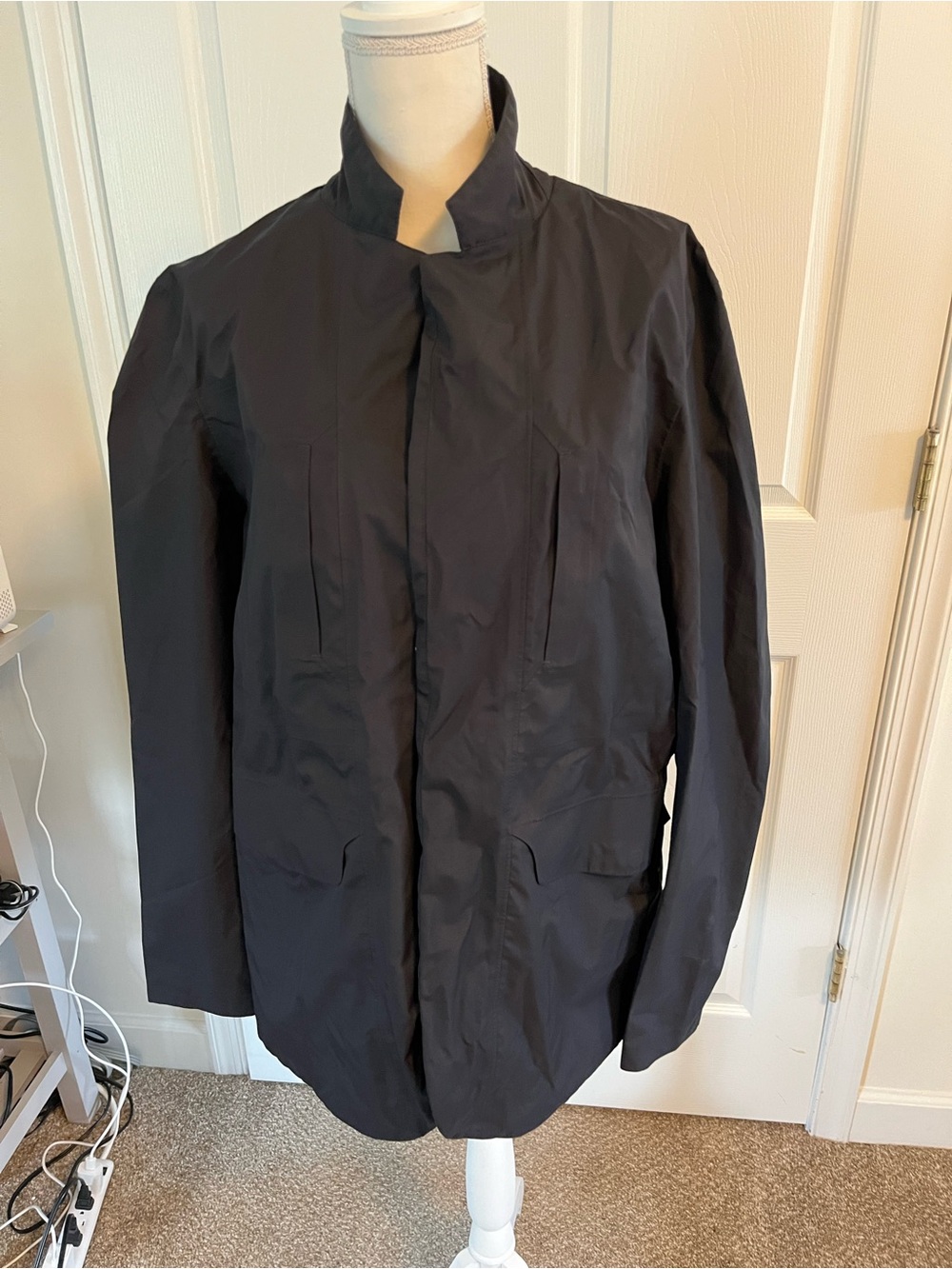 SAVE THE DUCK Black Raincoat- Listed as mens due to length of sleeves